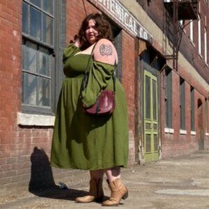 Altar PDX Houseline Off The Shoulder Midi Dress 5X